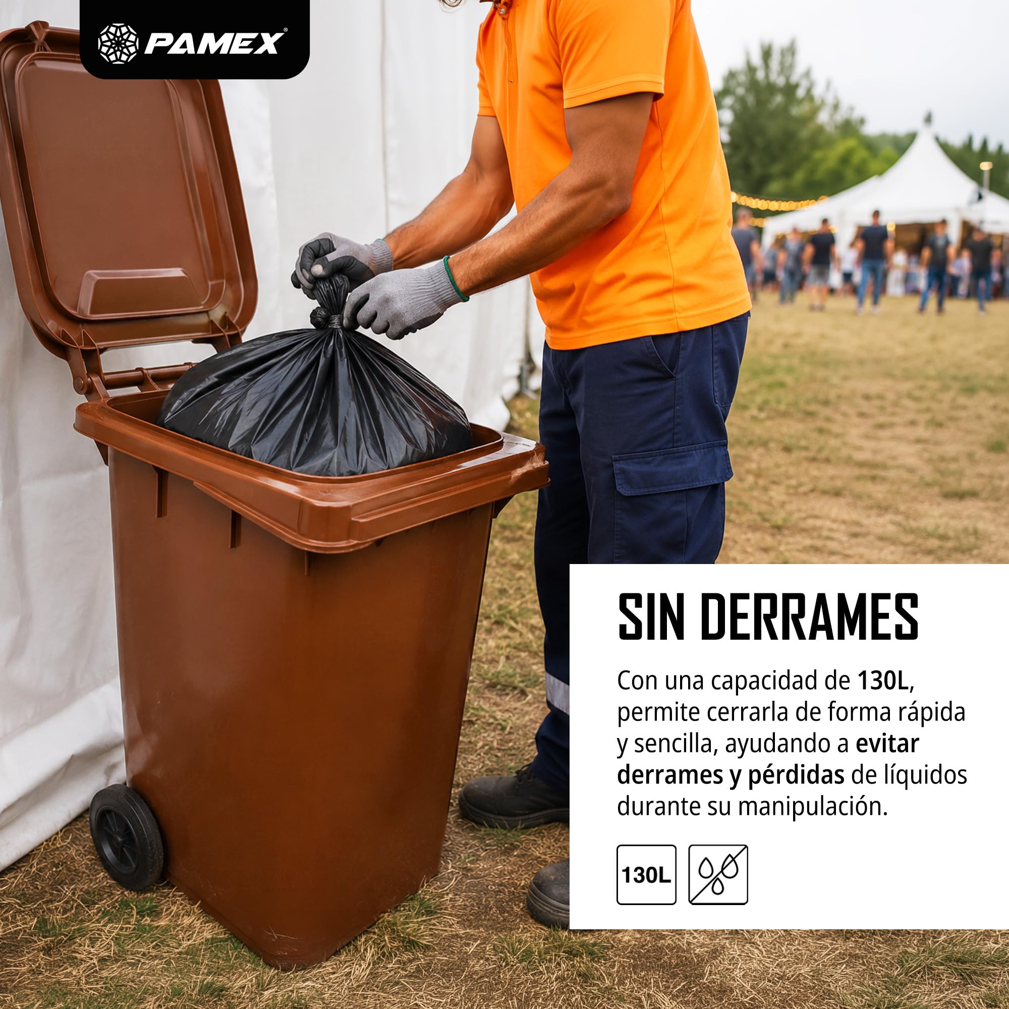 Pamex - Bolsa Basura 130l Premium Gigante - 20 Sets
