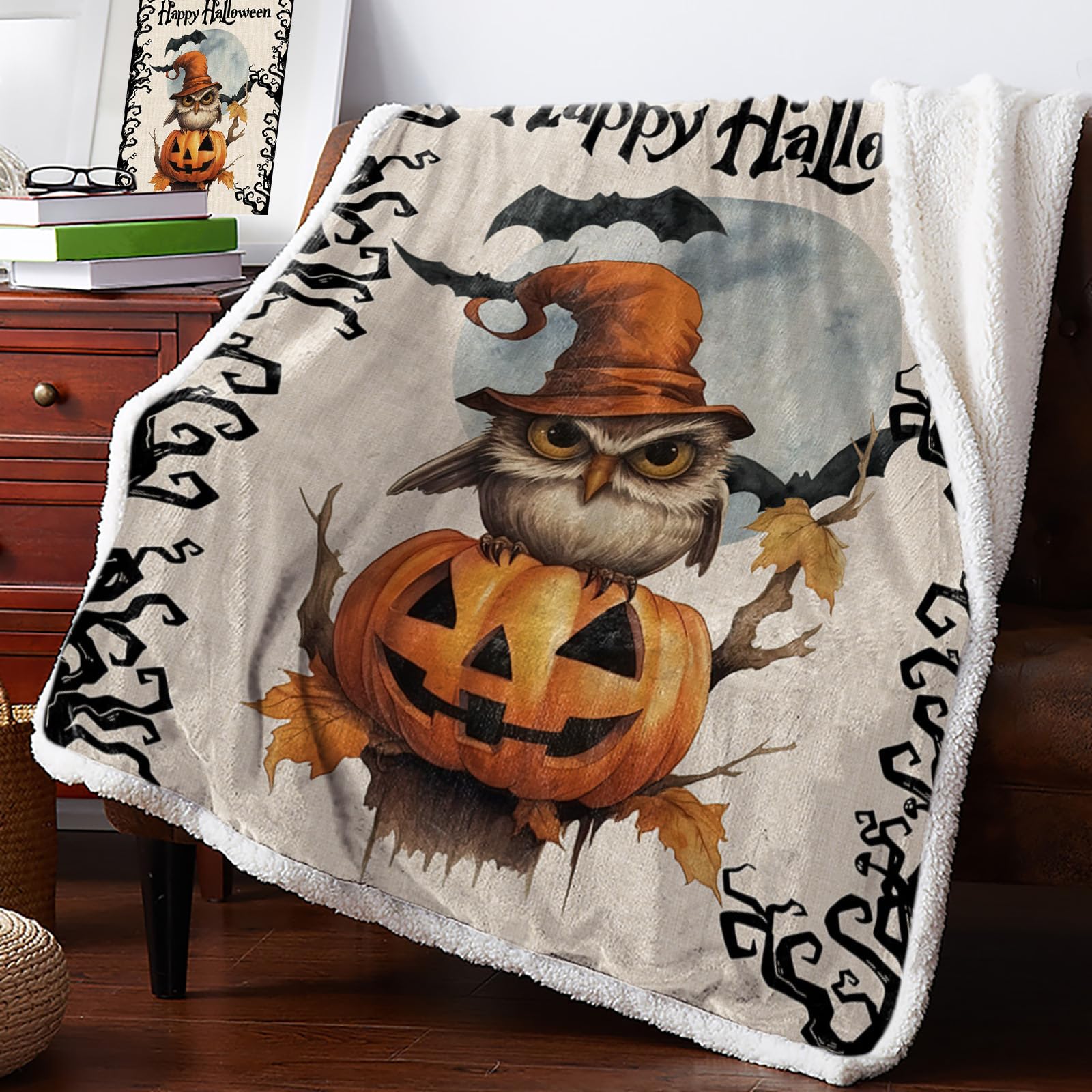 Amazon.com: Halloween Sherpa Throw Blankets for Bed Couch Sofa