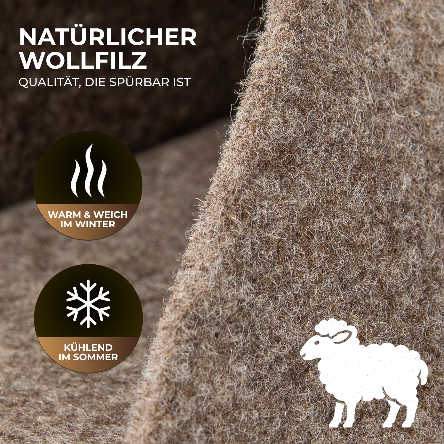 Wollfilz Gästehausschuhe Set mit Anti-Rutsch Sohle - Made in Germany - Gästepantoffeln Unisex Hausschuhe Gäste EU 36-47