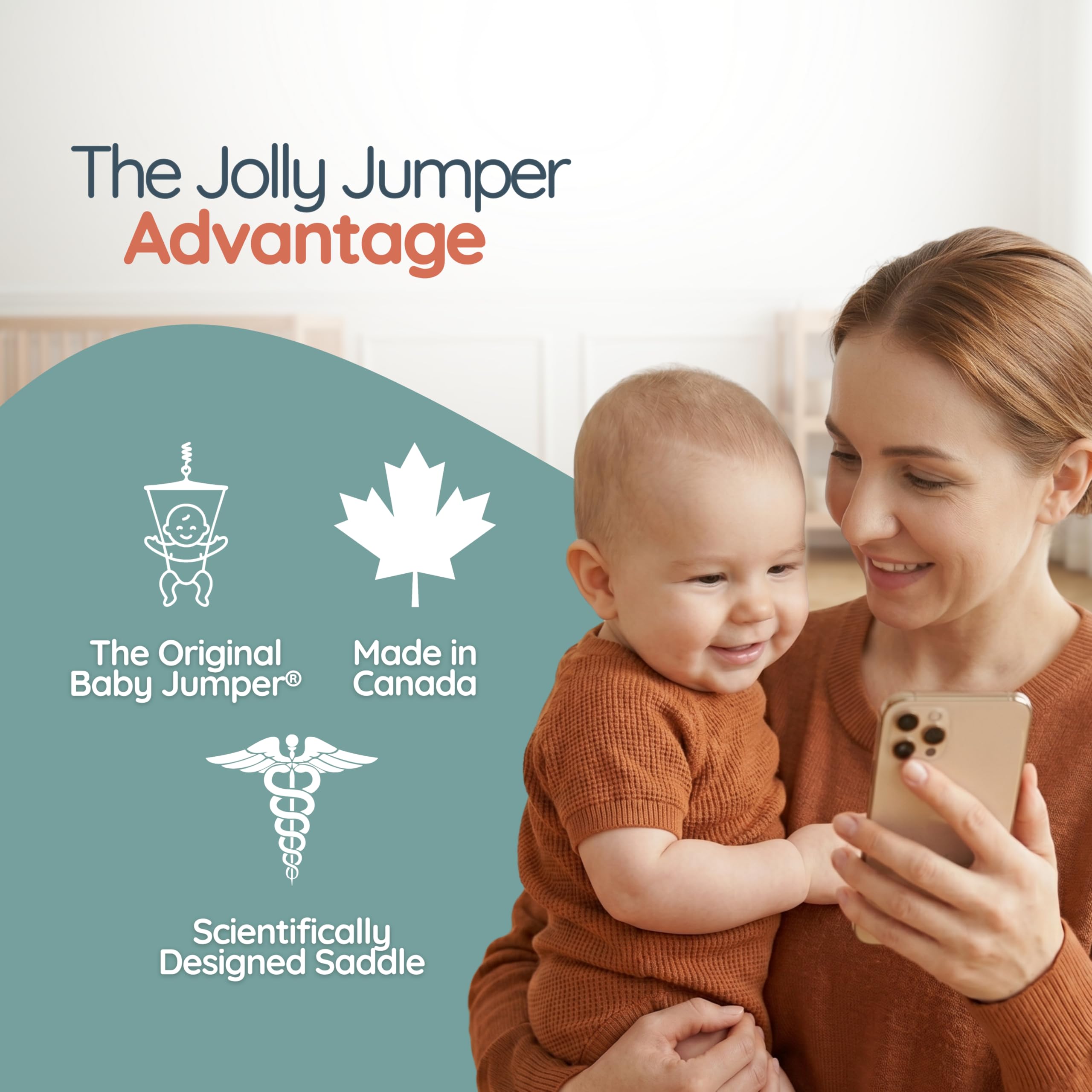 Amazon.com : Jolly Jumper Iconic (Black), Doorway Baby Jumper