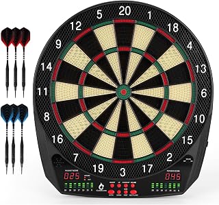 Goocoz Electronic Dartboard: 35 Games, 580 Variants, Soft Tip with 6 Darts & 100 Tips - LED Scoring for Adults & Family Fun