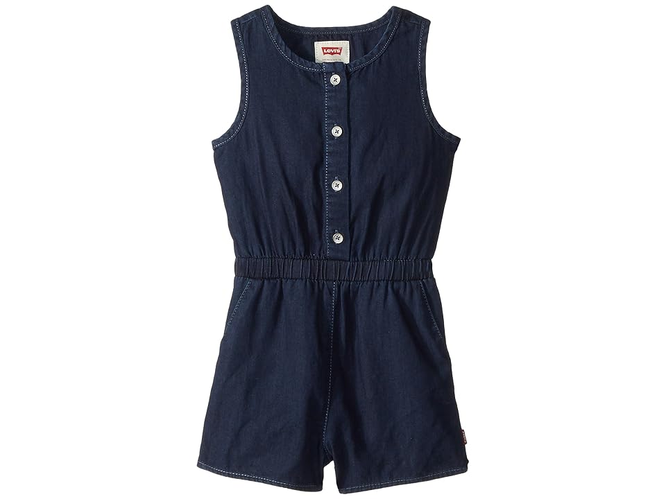 

Levi's(r) Kids Woven Romper (Toddler) (Midnight Cove) Girl's Jumpsuit & Rompers One Piece, Black