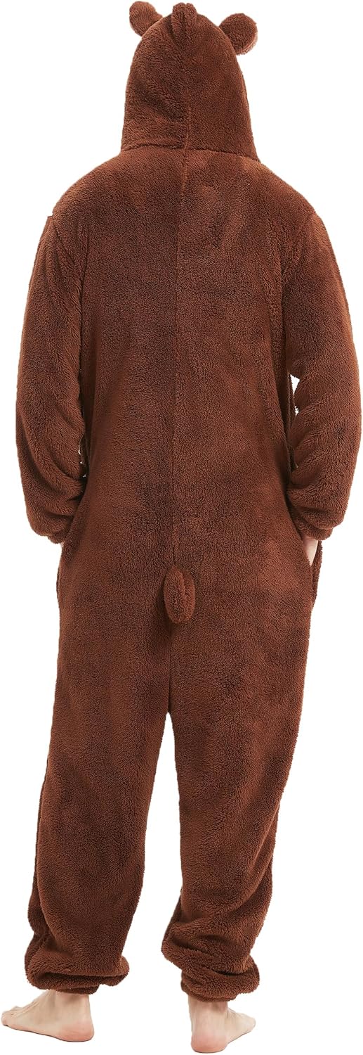 III HHONS Onesie Adult Costume Animal Pajamas Halloween Cosplay Sleepwear for Women/Men - Image 3