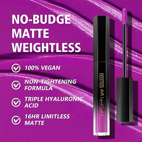 Vista 36 de Lápiz labial rojo de larga duración, lápices labiales líquidos mate para mujeres, no transferencia, a prueba de manchas, suave y fácil de aplicar