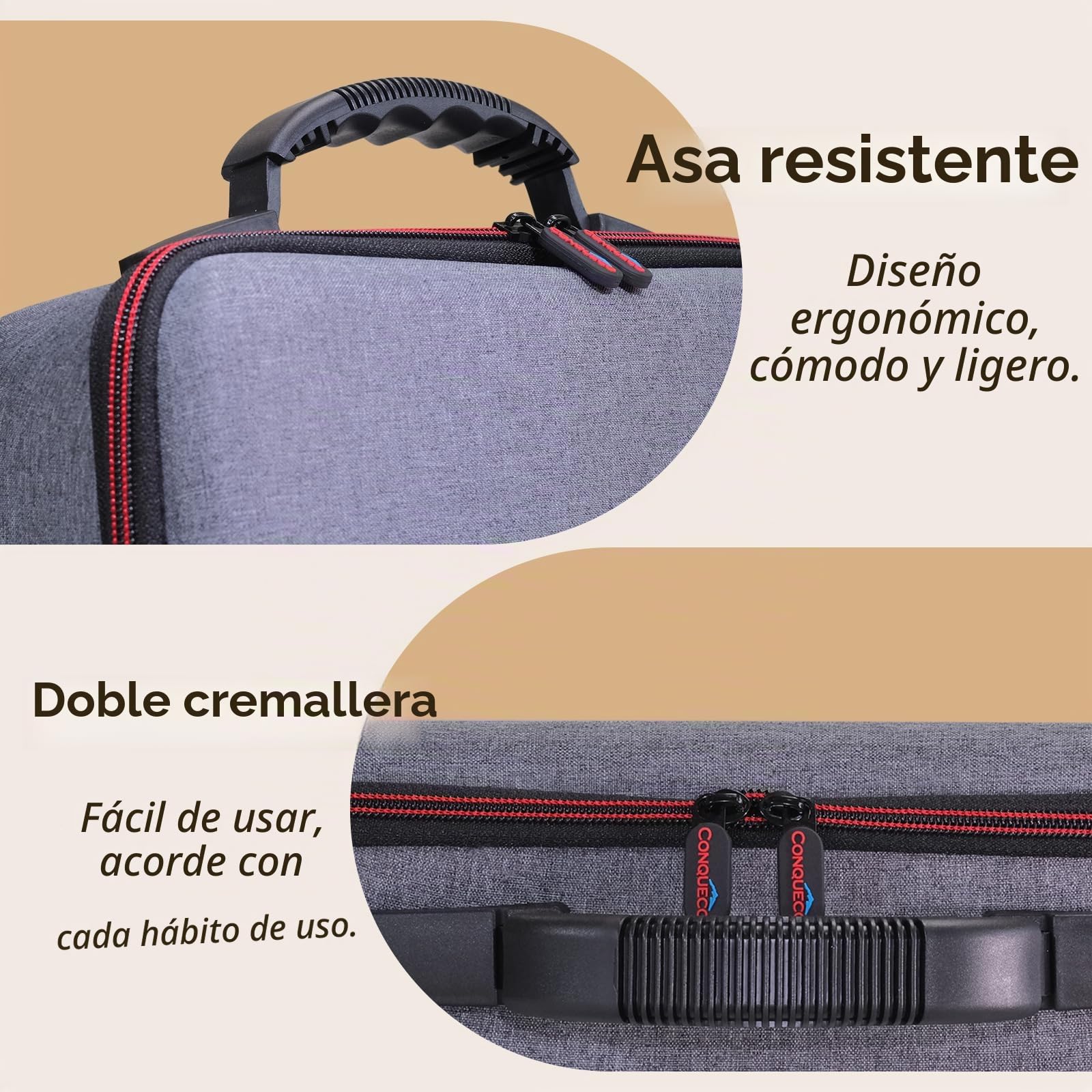 CONQUECO Bolsa de Transporte de Viaje, Compatible con Modelos nuevos y Antiguos de cafeteras portátiles y Accesorios, máquina de Espresso y Accesorios no incluidos