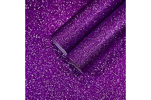 CHIHUT Dark Purple Glitter Wallpaper: Sparkle Your Walls and Furniture