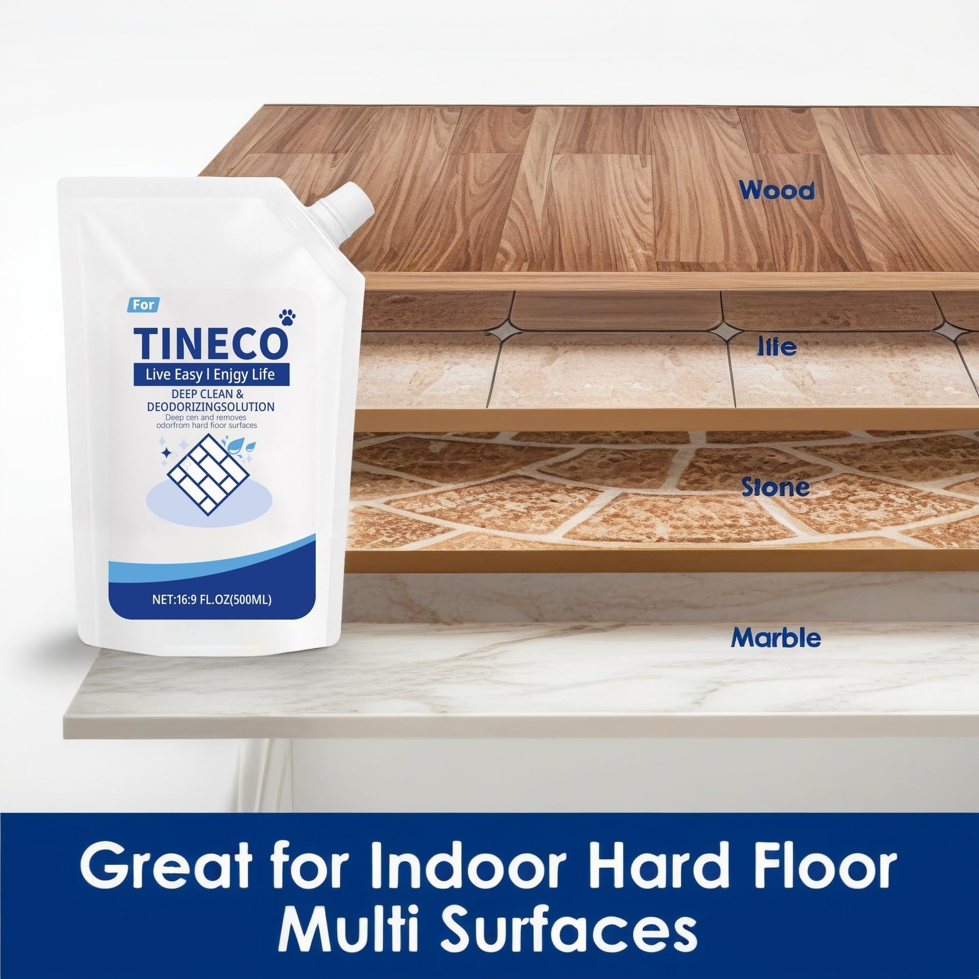 Detergente per pavimenti - Ricarica da 500 ml x 3, compatibile con Tineco iFloor 2/3 Breeze, FLOOR ONE S3/S5/S5 Pro 2/S6/S7 Pro, profumato al limone/lavanda/naturale, non lascia residui