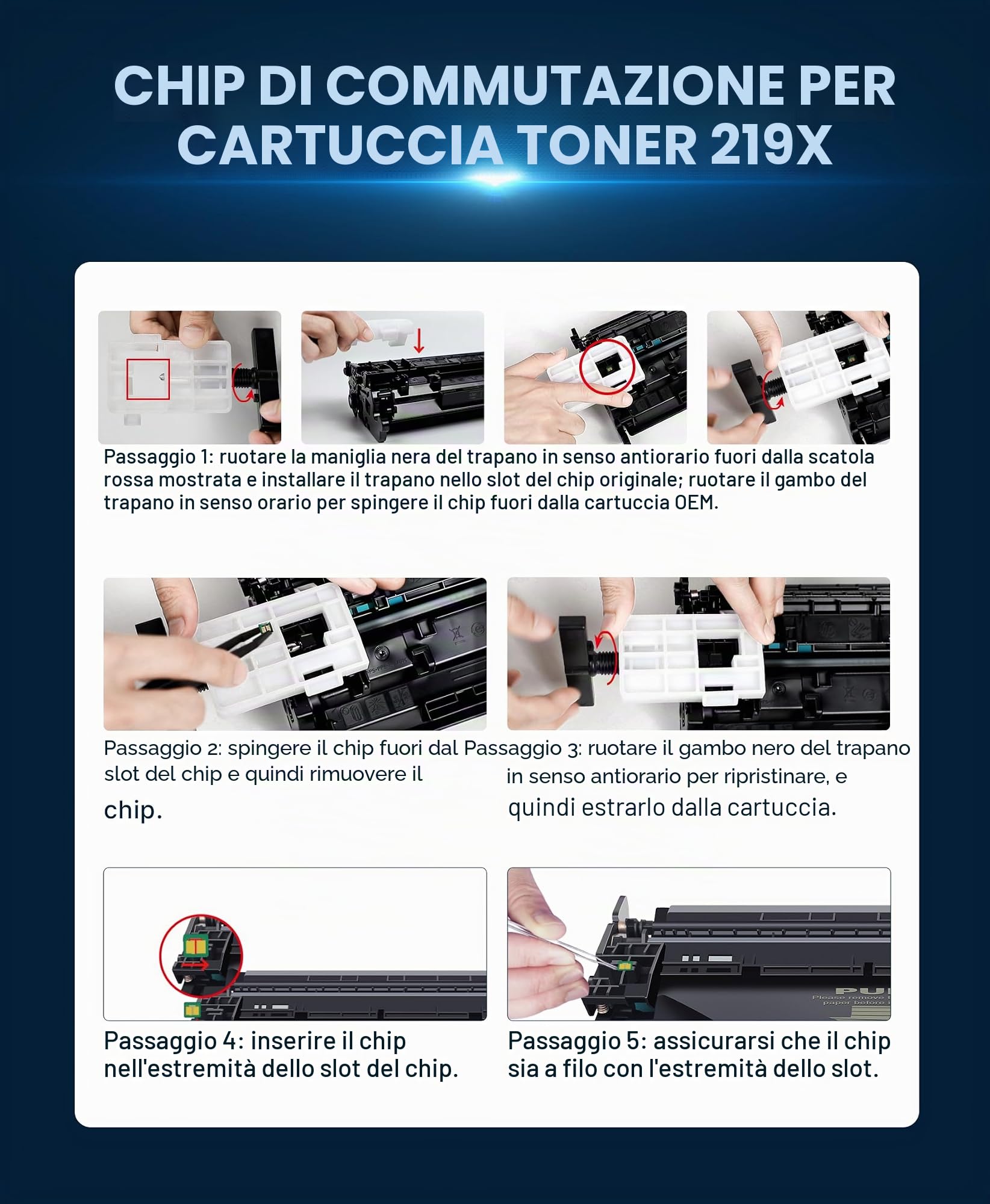 HALLOLUX 219X Compatibile per HP 219X 219A Toner per HP Color Laserjet Pro MFP 3302FDW 3302FDWG 3302SDWG 3302FDNG 3202DW 3302SDW 3202DN 3302FDN (Nero Ciano Giallo Magenta, 4-Pack)