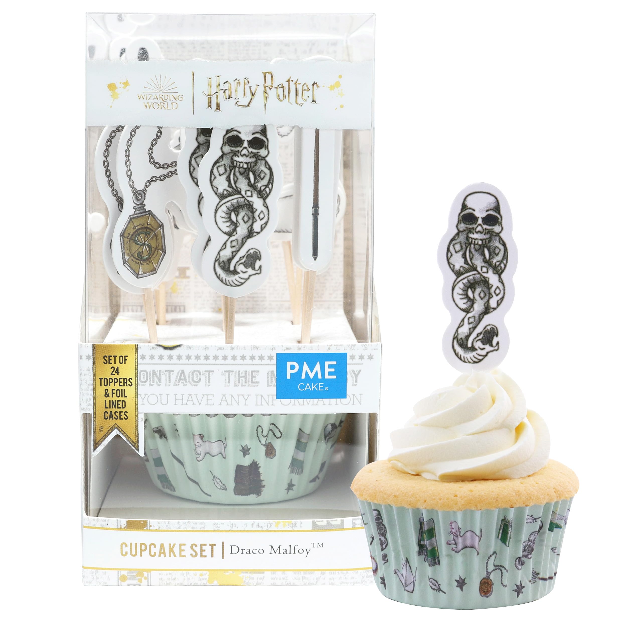 PME Harry Potter Bakeware & Cake Topper Set, 24 Pieces, Draco Malfoy