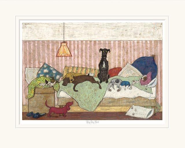Unique Arts Big Dog Bed - Limited Edition Print by Sam Toft, Framing Option:Framed Print