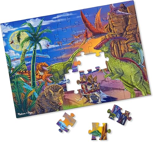 Miniatura 4 de Rompecabezas Land of Dinosaurs de Melissa  Doug rompecabezas de 60 piezas Land of Dinosaurs