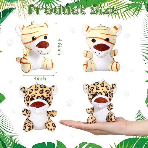 Miniatura 6 de 10 minianimales de peluche del bosque de 48 pulgadas animales de la selva de peluche león tigre elefante jirafa para decoración de fiestas temáticas