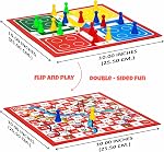 Ankit Toys & Games Ludo and Snake & Ladders Junior (Saap Seedhi) Board Game Set for 6+ Years Kids & Adults | Indoor Ludo Board Game | Travel Strategy Game