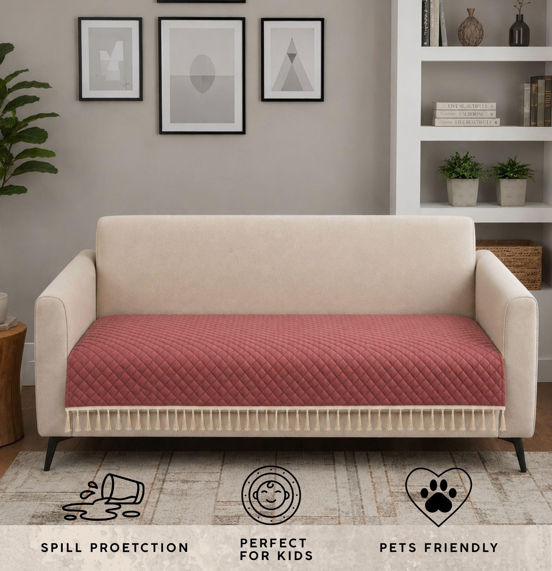 Velvet Sofa Cover - Instant Home Upgrade -2