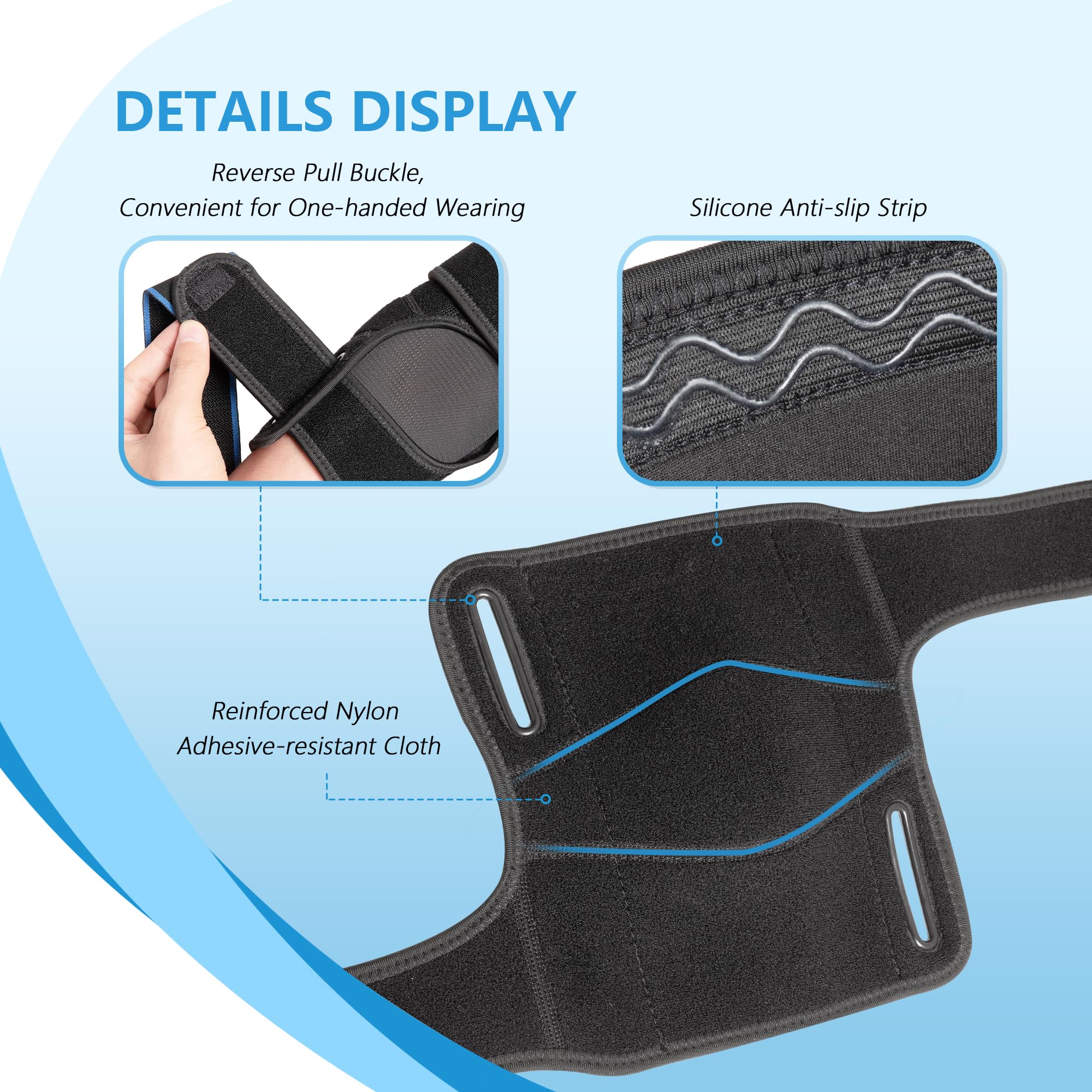 Supporto Gomito Sportivo Regolabile, Fascia Compressione per Allenamento Tennis Golf e Recupero, Manica Traspirante per Uomini e Donne, S/M