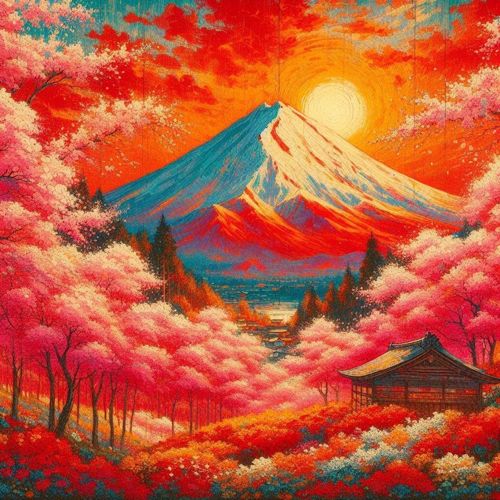 Amazon.co.jp: 幸運を呼ぶ赤富士 アート作品 写真 開運グッズ : 文房具  