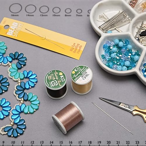 Miniatura 4 de KO - Hilo de cuentas de nailon, color natural, preencerado japonés 100% nailon, 330TEX, cables anudados resistentes a enredos, carrete de 164.0 ft55