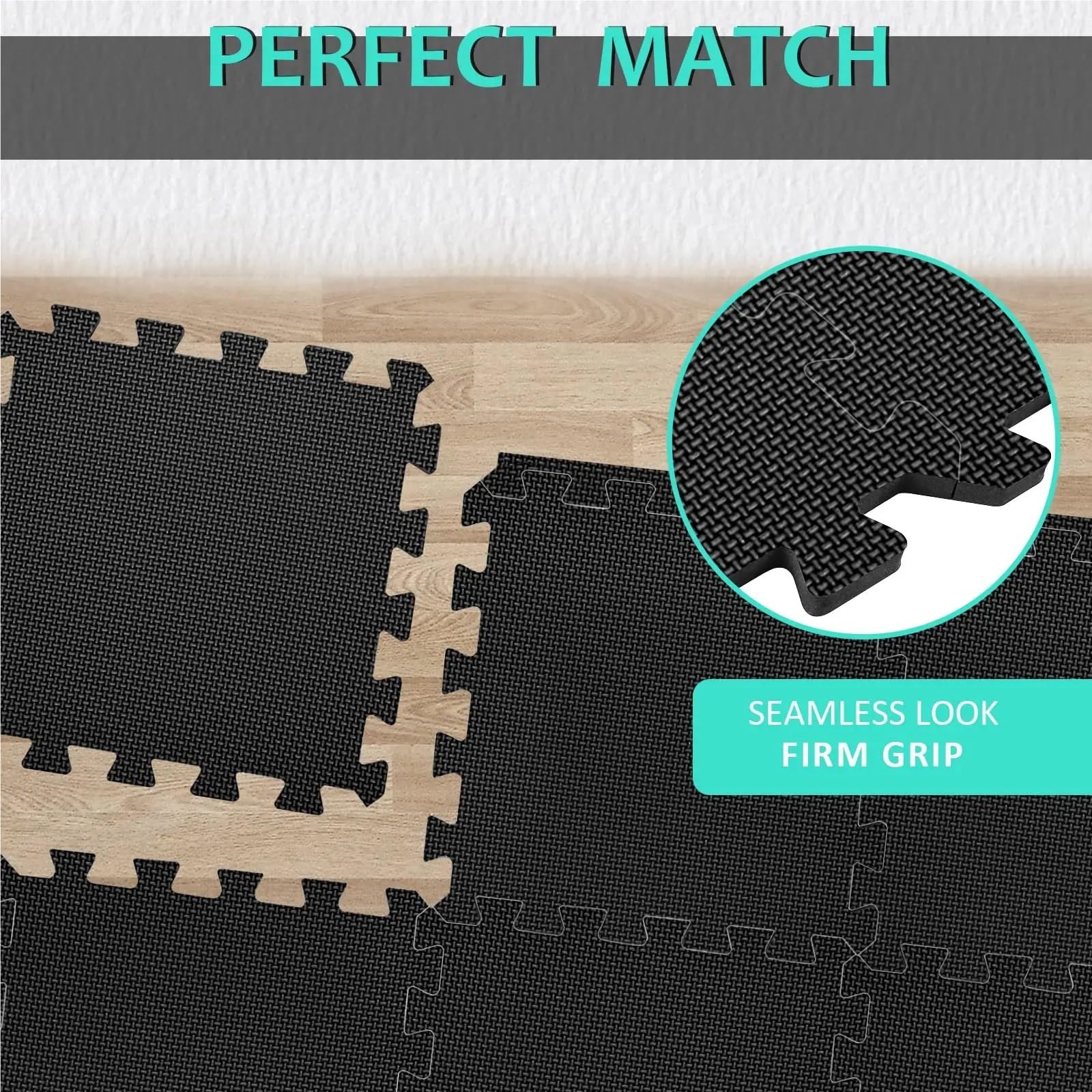 Esterilla Fitness Puzzle Juego de 6/18 baldosas de Espuma EVA entrelazadas for Gimnasio en casa, Juegos, Entrenamiento y Ejercicio.(Grey-30x30cm,18PCS)