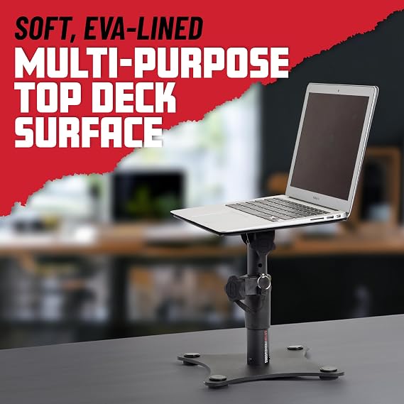 Gator Frameworks Desktop Studio Monitor and Speaker Stands with EVA Foam Padded Surface, Angle Adjustable from 0 to 15 Set of 2 (GFWSPKSTMNDSK)