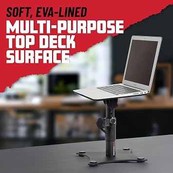 Gator Frameworks Desktop Studio Monitor and Speaker Stands with EVA Foam Padded Surface, Angle Adjustable from 0 to 15 Set of 2 (GFWSPKSTMNDSK)