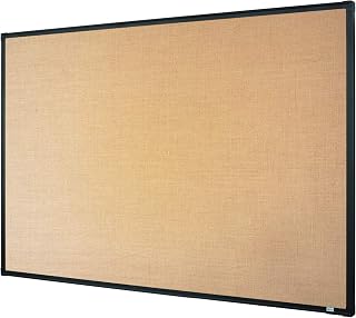 Lockways 36 x 24 Inch Linen Cork Bulletin Board  Cork Color Framed Linen Fabric  - Compare price