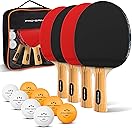 PRO-SPIN Ping Pong Paddles - High-Performance Set with Premium Table Tennis Rackets, 3-Star Ping Pong Balls, Compact Storage Case | Professional Quality Ping Pong Paddle Set | Indoor & Outdoor Games