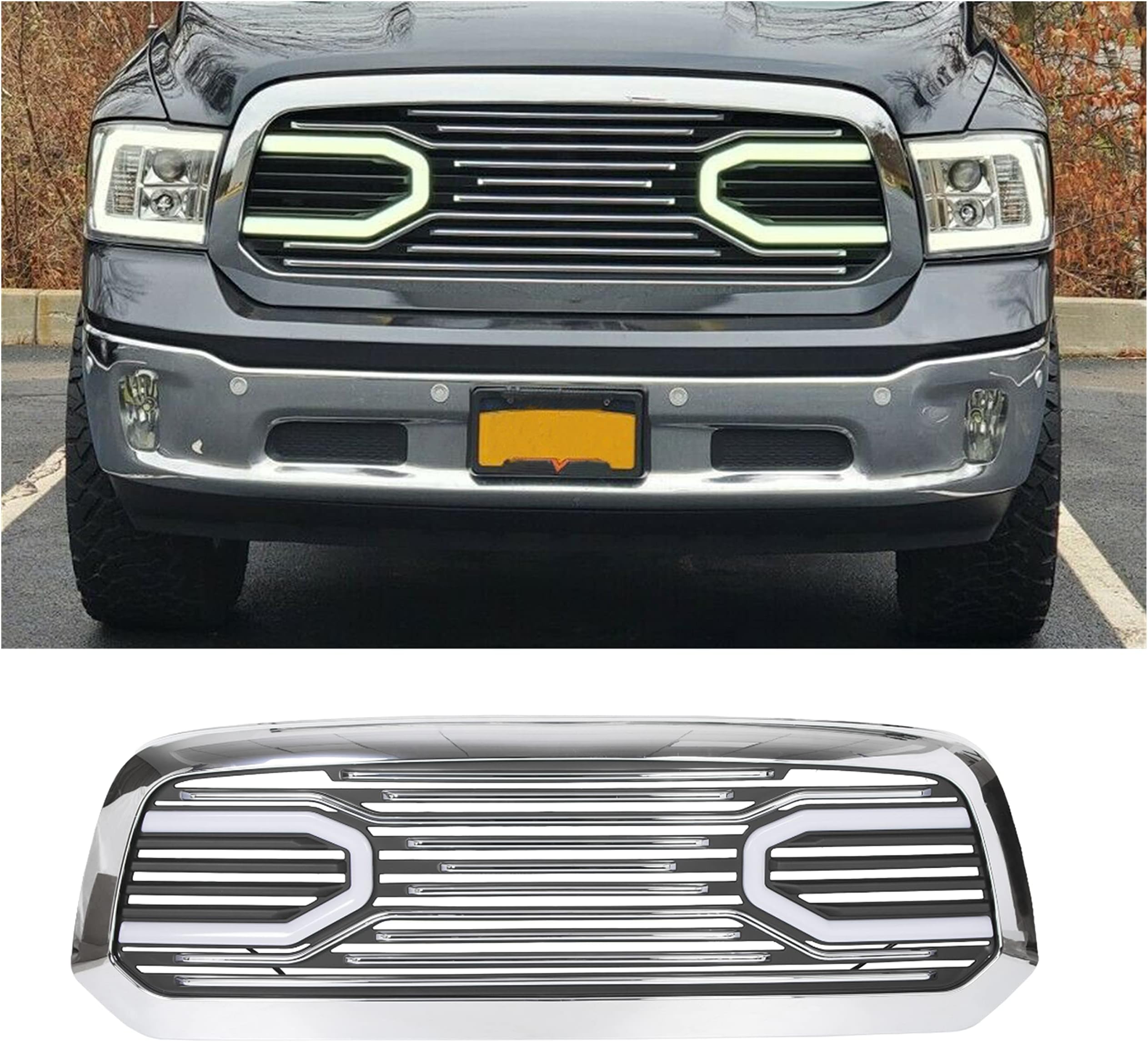 Shinyparts19 Limited Style Black Front Grill Mesh – Fits 2013-2018 Ram 2500 / 3500 – With Letters & Screws