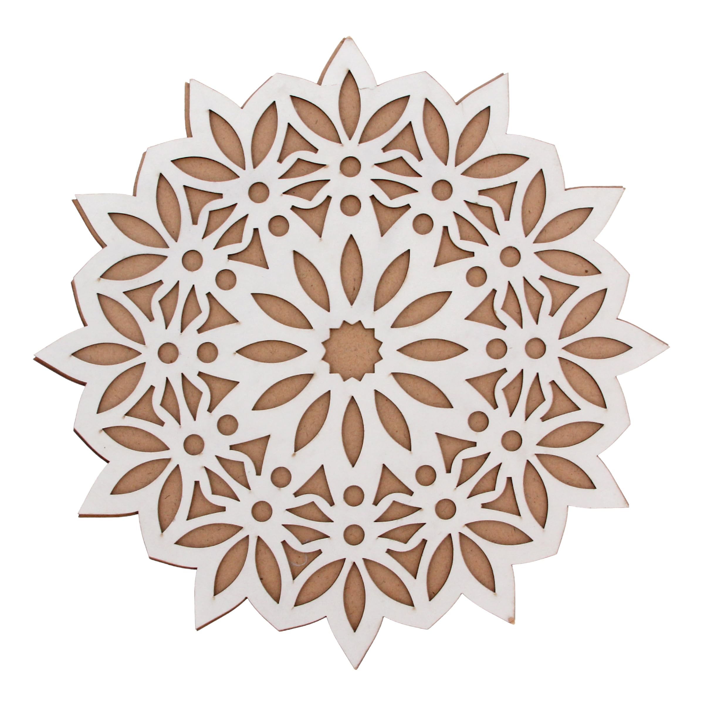 Rangoli Stencils Reusable MDF Wooden Base Diwali Decorations Easy to Fill Rangoli Stencil Tool Indian Mandala DIY Art Template for Home Floor Tile DΓ©cor Craft Projects Gift (12 Inch - Design 10)