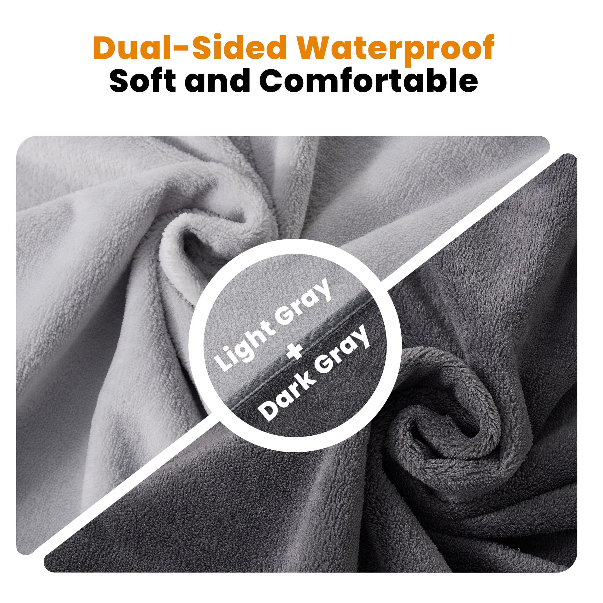 wasserdichte Decke 152x203cm - Kuschelige Liebesdecke für Sofa, Couch und Bett mit 3-Schicht Nassschutz, schützt vor Feuchtigkeit und Flecken, beidseitig nutzbar für Paare und Haustiere