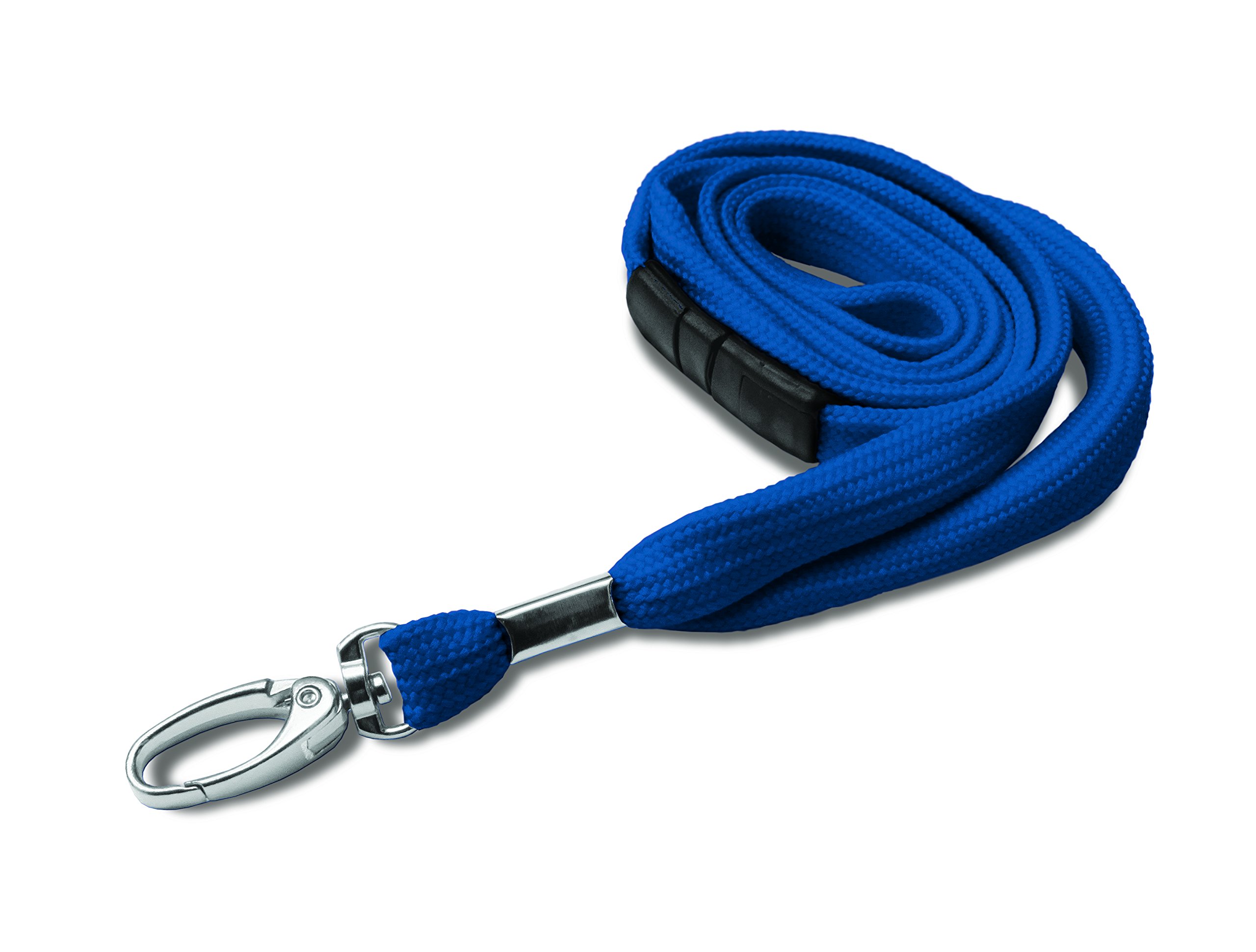 Identity-Plus: Metal Lobster Clip Lanyard Neck Strap with Safety Breakaway - Recycled Material (Light Blue, 10 pcs)