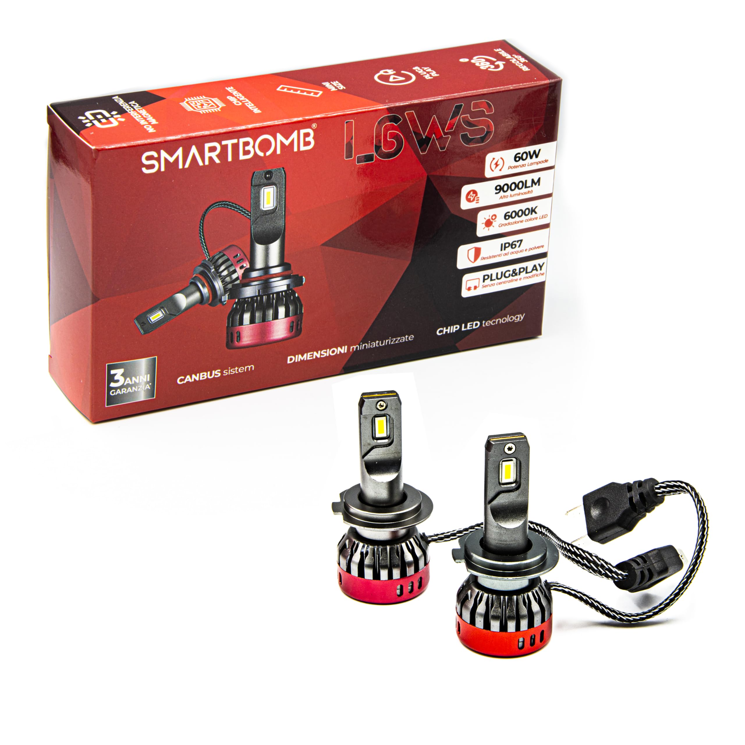 Smartbomb Lampade LED H7 R1200GS 2004-2013 R1200GS LC 2013-2019 standard adventure chiusura tappi fanale originale 9000LUMEN 60W