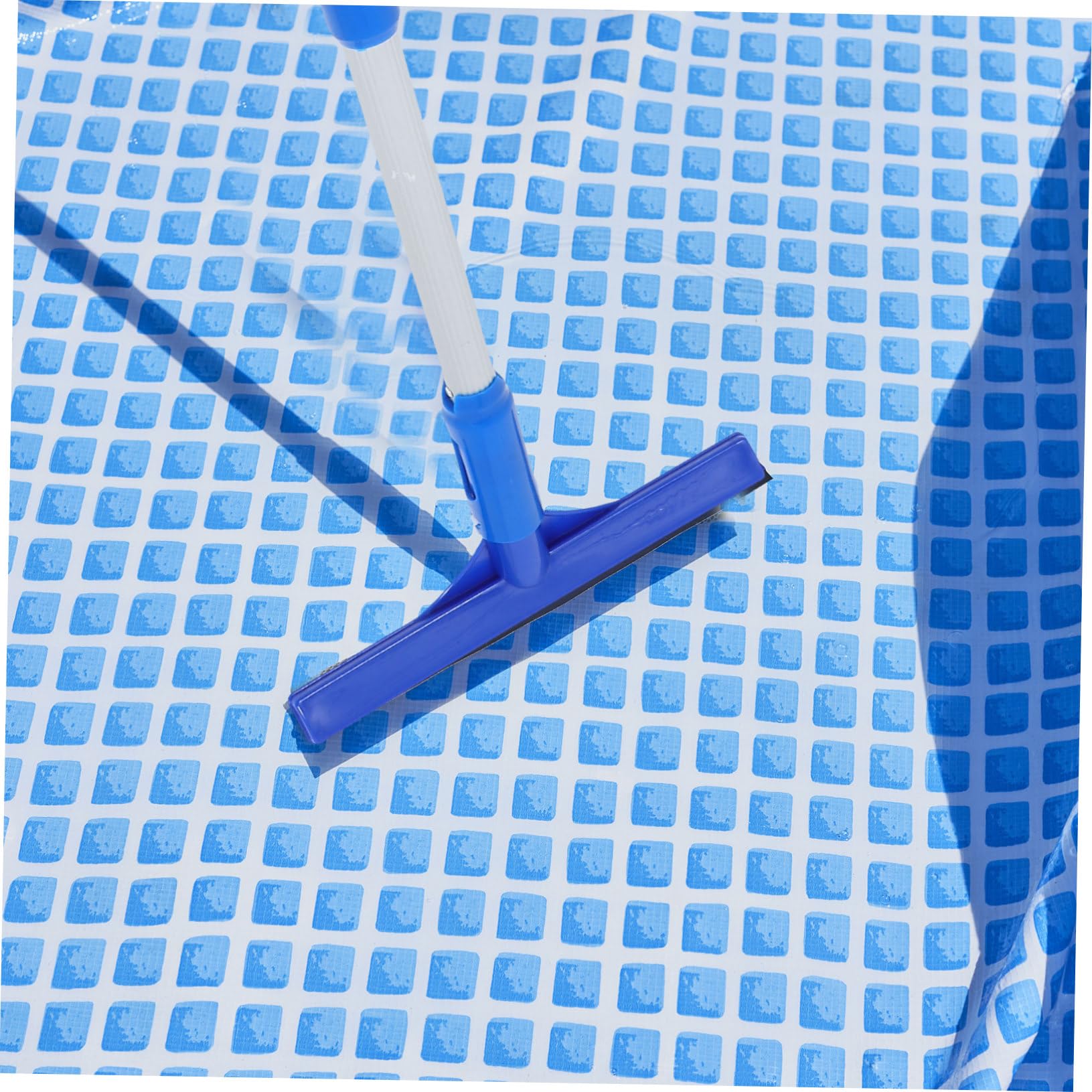 Supvox Bodensauger und Poolbürste aus Aluminiumlegierung mit Teleskop Poolstange Pool Skimmer für Effektive Reinigung von Schwimmbeckenwänden und Aufblasbaren Pools
