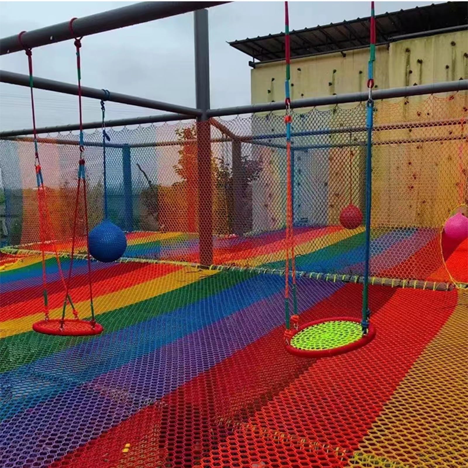 Red de seguridad para balcones y escaleras, malla de protección contra caídas para parques infantiles, tejados y obras de construcción (1 x 1,5 m)