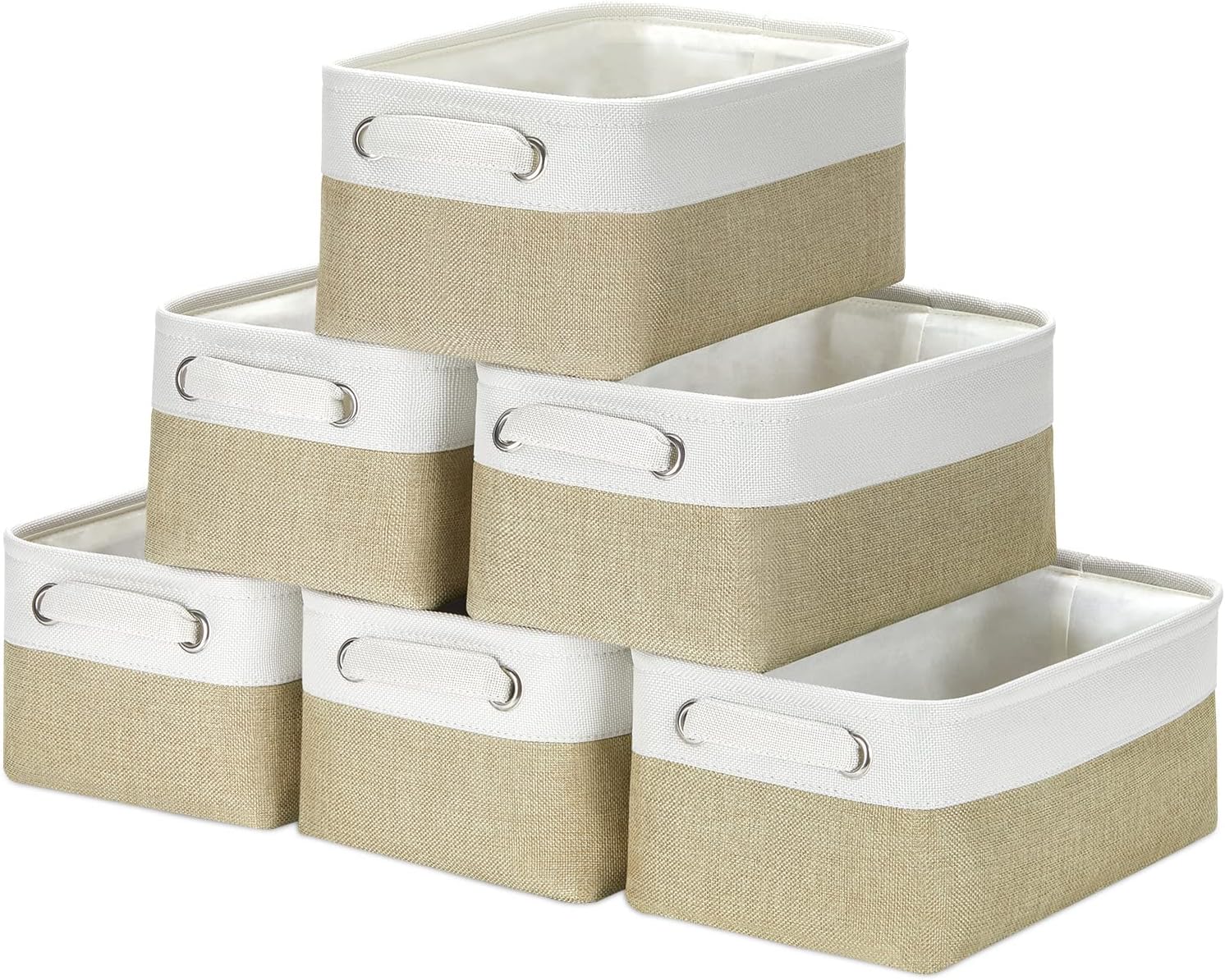 DULLEMELO Set of 6 Fabric Storage Baskets Bins for