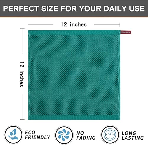 Miniatura 5 de Kitinjoy Paños de cocina 100% algodón, paquete de 6 paños de cocina ultra suaves y absorbentes para secar platos, toallas de cocina de secado