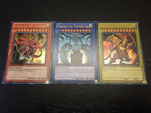 YUGIOH OBELISK SLIFER RA - ULTRA RARO HOLO NM - TARJETAS DE DIOS EGIPCIO - YGLD SET