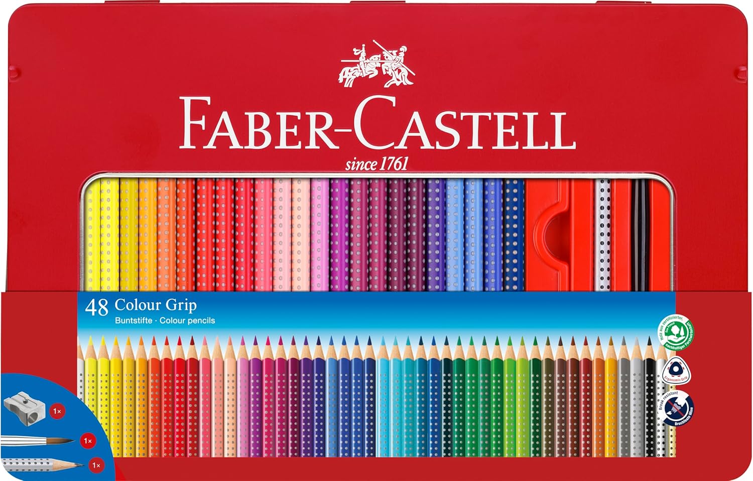 Faber-Castell 48 Colour Grip Pencil with Accessories