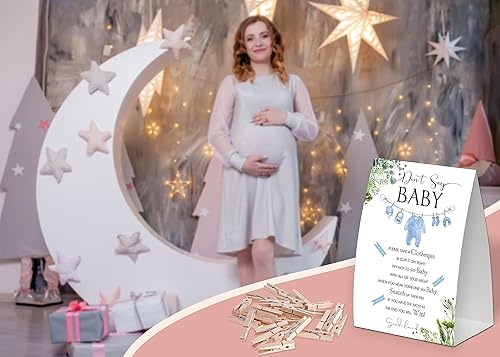 Miniatura 5 de Decoraciones de ducha de vegetación, juego de baby shower, decoraciones de baby shower de género neutro, juego de pinzas de ropa pequeñas, ideas de