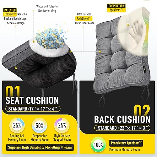 Miniatura 2 de SUNROX FadeShield - Cojín antideslizante de espuma viscoelástica, resistente al agua, almohadillas gruesas y duraderas, juego de cojines de asiento