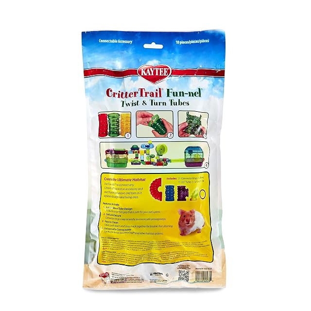 Foto 2 de 4 de Kaytee/Superpet & Cages - Tubos de plástico de colores que se conectan para formar túneles para animalitos…