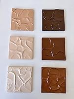 Vista 3 de Chocolate Chunks 3D Plaster Relief Wall Sculpture Tiles Acrylic, MDF Wood, Mixed Media,Abstract, Modern Design, Mix and Match (Dark Chocolate)