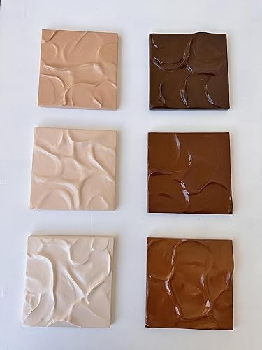 Miniatura 3 de Chocolate Chunks | 3D Plaster Relief Wall Sculpture Tiles | Acrylic, MDF Wood, Mixed Media,Abstract, Modern Design, Mix and Match (Dark Chocolate)