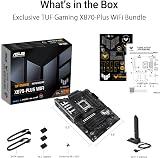 ASUS TUF GAMING X870-PLUS WIFI AMD ATX motherboard, 16+2+1(80A) power stages, DDR5, PCIe 5.0 w/ full support for next-gen GPUs, 4 x M.2 slots, WiFi 7, USB4, front USB 20Gbps w/ PD Fast Charge - 6