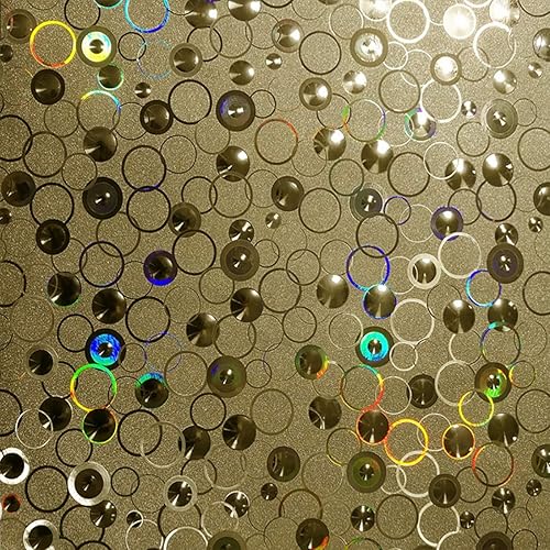 Dundee Deco AZ-G020A Papel tapiz autoadhesivo extraíble con purpurina geométrica, verde, carbón, amarillo, azul, rollo de 18 pies x 18 pulgadas (2.2