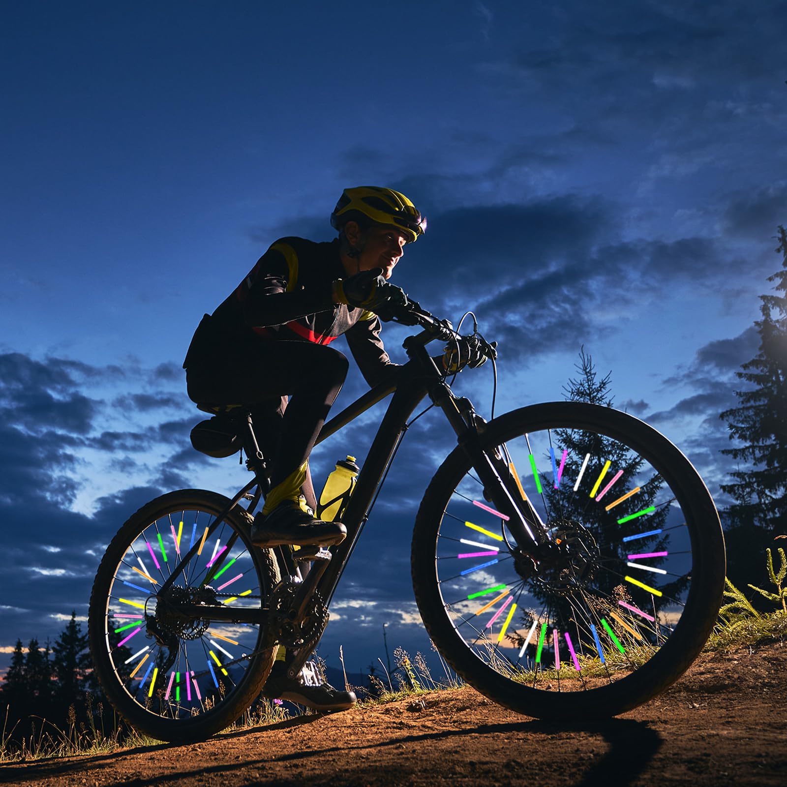 Lot De 84 Réflecteurs De Rayons Multicolores – 7 Couleurs – Visibilité 360° – Montage Facile – Vélo, VTT, Route