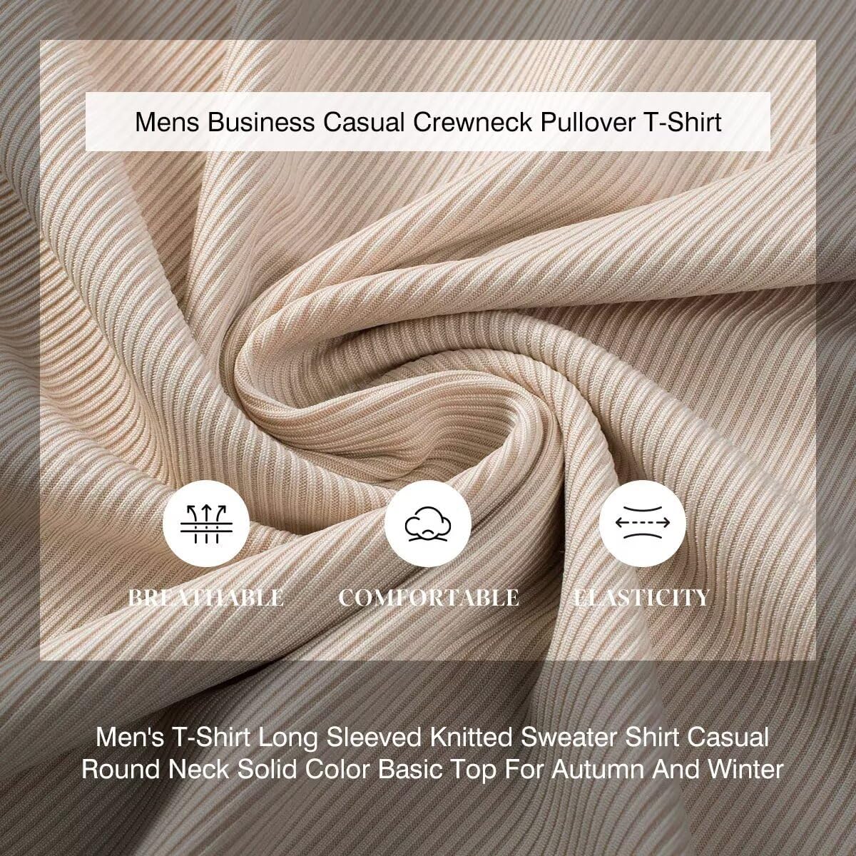 Mens Mock Turtleneck T Shirts Long Sleeve Slim Fit Shirts Casual Ribbed Knited Tops Thermal Pullover Undershirts - Image 7