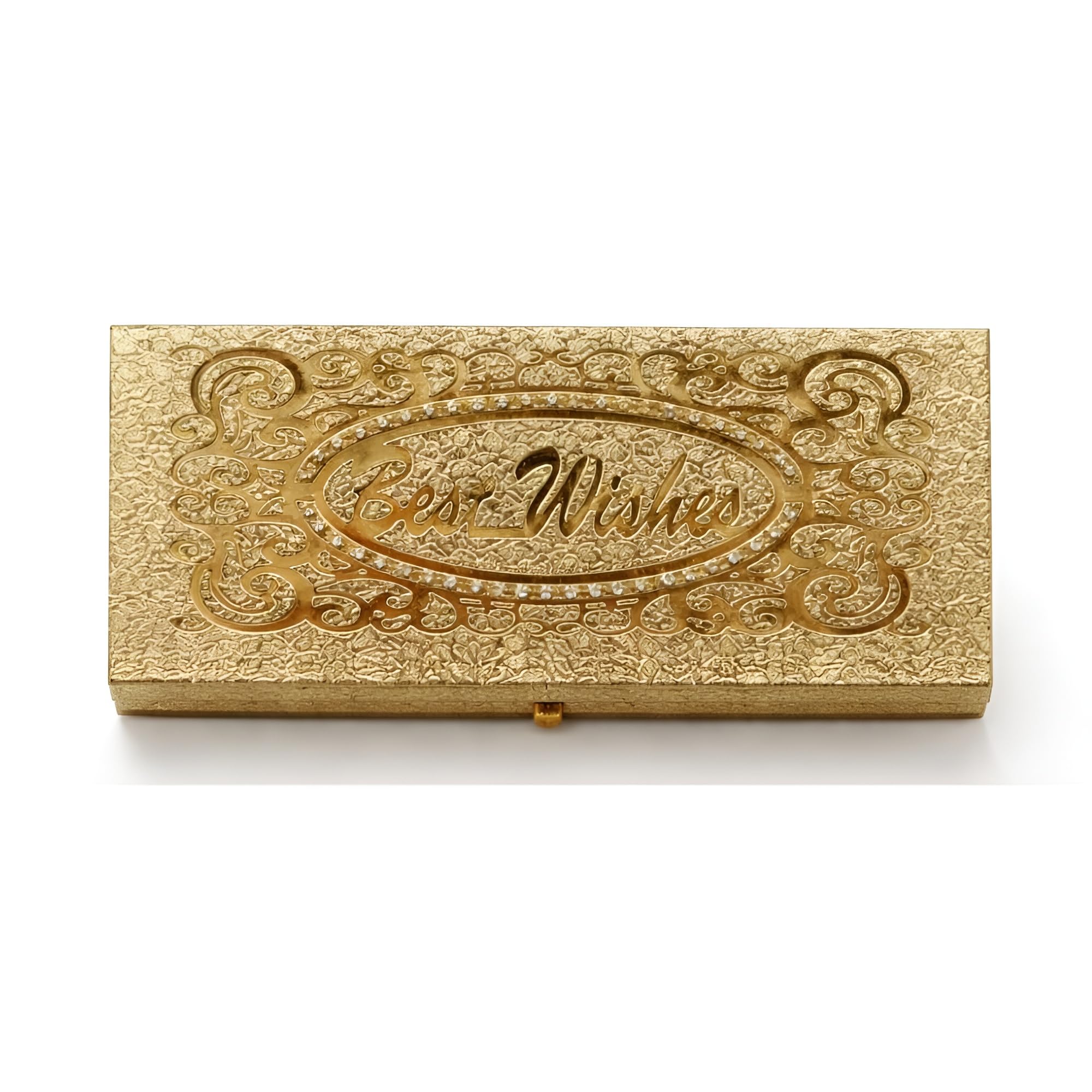 Luxury Shagun Cash Box with Crystal “Best Wishes” Design, Velvet Lined Money Gift Box for Wedding & Special Occasion, Decorative Envelope Gift Case (8 x 4 Inches)-image-12