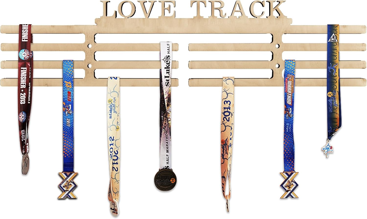 Amazon.com : Arena Gifts Wooden Track Medal Hanger Display - Love Track ...