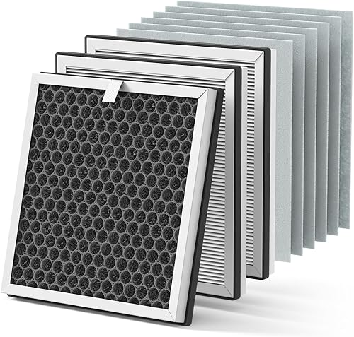 Filtros de repuesto 3 en 1 H13 True HEPA para purificador de aire Pure Enrichment PureZone (PEAIRPLG) - 3 HEPA + 6 prefiltros