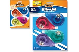 BIC Preppy White Out Correction Tape for Clean, Quick Corrections